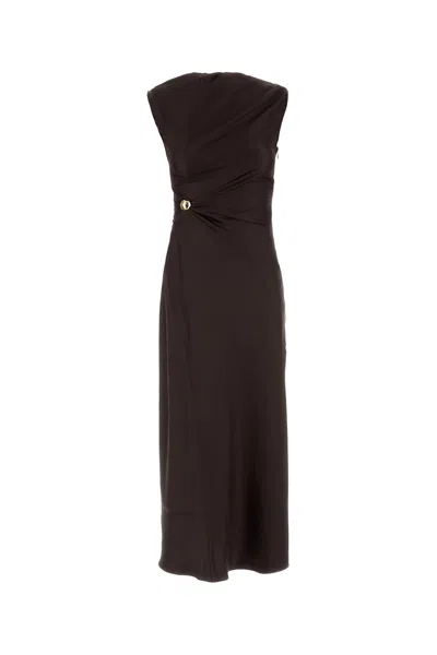 Loulou Studio Loulou Brown Silk Roan Dress In Brown