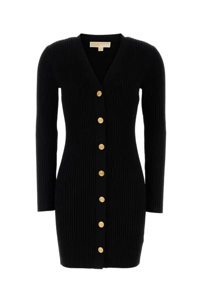 Michael Michael Kors Michael By Michael Kors Black Stretch Viscose Blend Dress