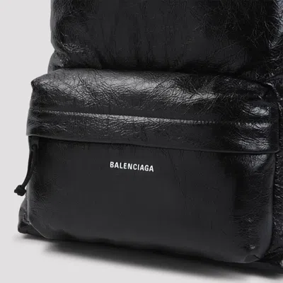 Balenciaga Black Explorer Backpack In Black