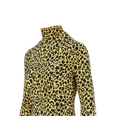 Coperni Leopard-print Turtleneck Top In Multi
