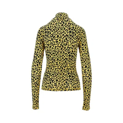 Coperni Leopard-print Turtleneck Top In Multi