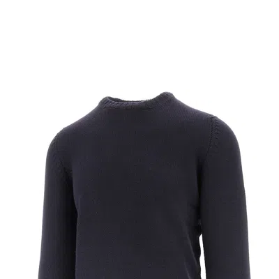 Drumohr Erino Wool Crewneck Sweater In Blue