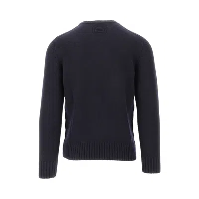 Drumohr Erino Wool Crewneck Sweater In Blue