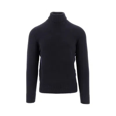 Drumohr Erino Wool Turtleneck Sweater In Black