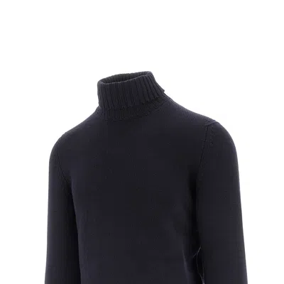 Drumohr Erino Wool Turtleneck Sweater In Black