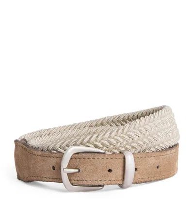 Eleventy Suede Western Belt