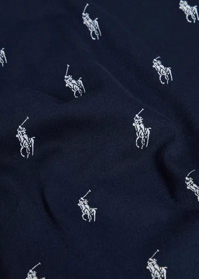 Polo Ralph Lauren Logo-print Cotton Pyjama T-shirt In Blue