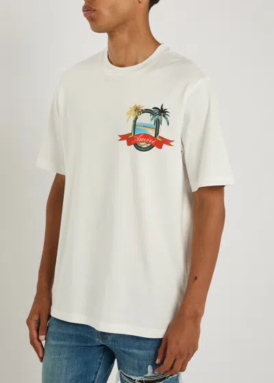 Amiri White Crewneck Printed T-shirt In White