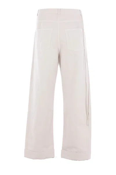 Ann Demeulemeester Jeans With Belt Loops In White