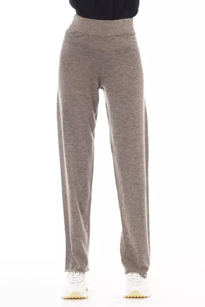Alpha Studio Brown Wool Women's Women's Pant