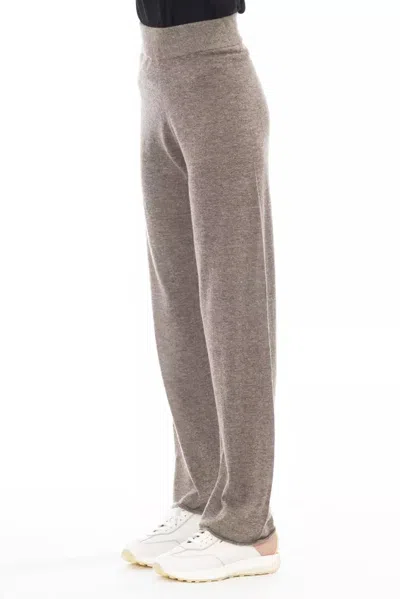 Alpha Studio Brown Wool Women's Women's Pant