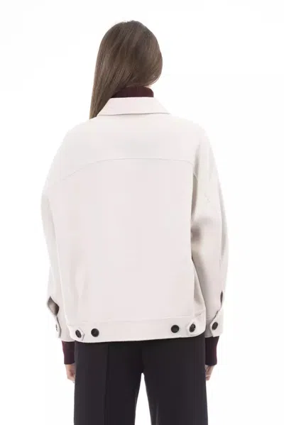 Alpha Studio Elegant White Wool Blazer Women's Jacket