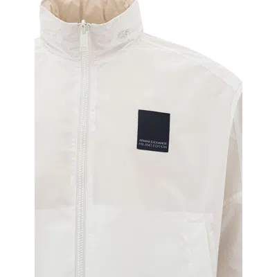Armani Exchange Jacket Bomber Fabric Technical Double Face  In Neutral