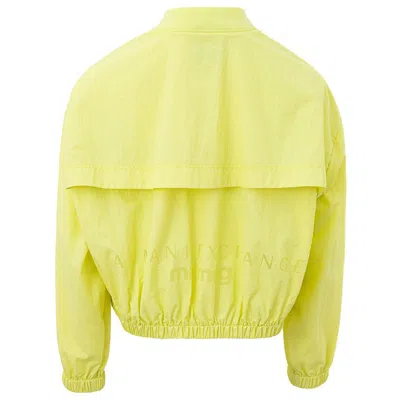 Armani Exchange Chic Yellow Polyamide Jacket For Women's Women