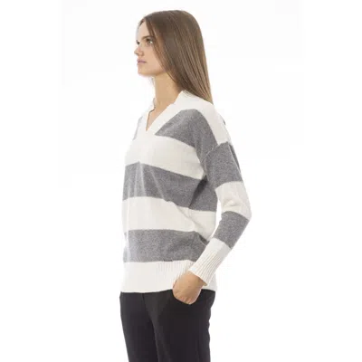 Baldinini Trend Gray Wool Sweater In Gray