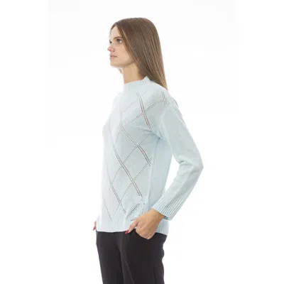Baldinini Trend Light Blue Wool Sweater In Blue