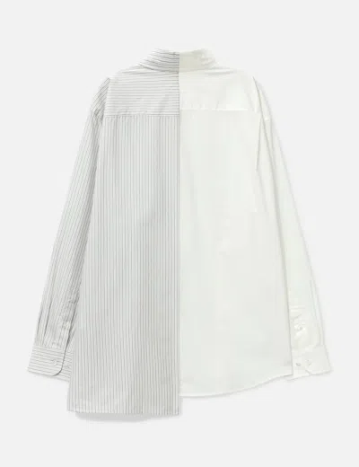 Mm6 Maison Margiela Split Design Button-down Collar Shirt In White