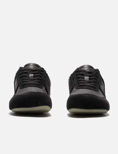 Mm6 Maison Margiela Black Leather And Suede Anatomic Sneakers