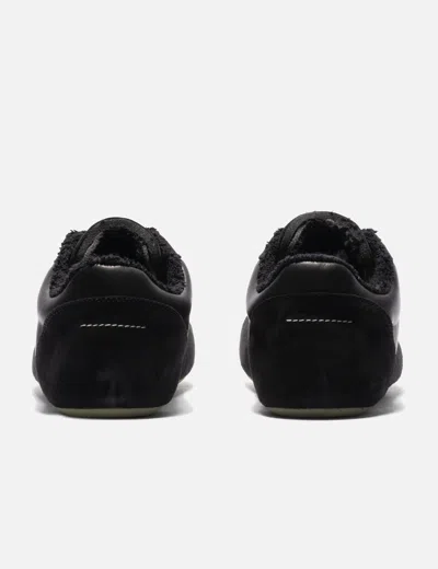 Mm6 Maison Margiela Black Leather And Suede Anatomic Sneakers