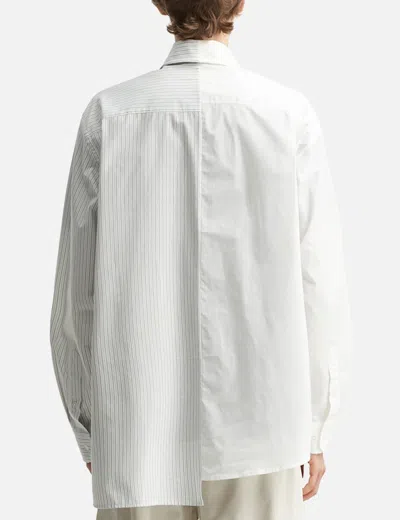 Mm6 Maison Margiela Split Design Button-down Collar Shirt In White