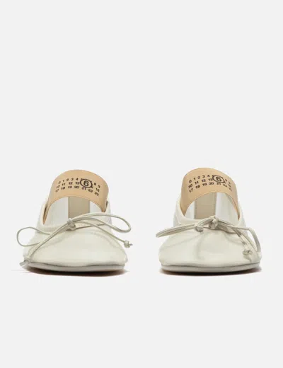 Mm6 Maison Margiela Off-white Anatomic Numeric Ballerina Flats