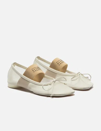 Mm6 Maison Margiela Off-white Anatomic Numeric Ballerina Flats