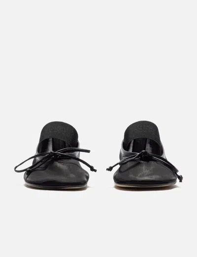 Mm6 Maison Margiela Anatomic Numeric Ballerinas In Black
