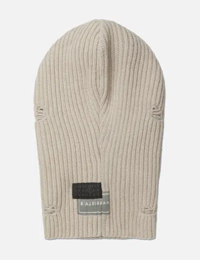 Mm6 Maison Margiela Distressed Wool Balaclava