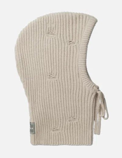 Mm6 Maison Margiela Distressed Wool Balaclava