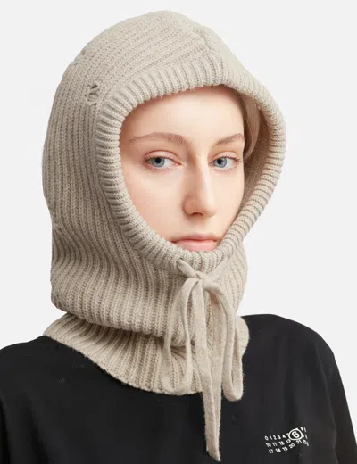 Mm6 Maison Margiela Distressed Wool Balaclava