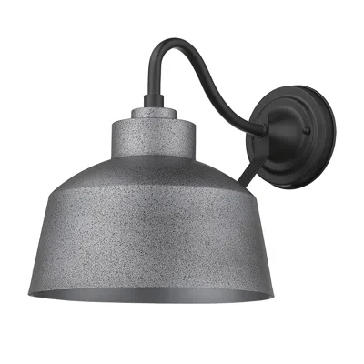 Hivvago Pebbled Gray Bowl Shape Outdoor Wall Light