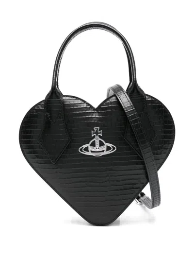 Vivienne Westwood Leather Shoulder Bags In Black