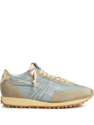 Golden Goose Low Top Sneakers Contrast Stitching In Brown