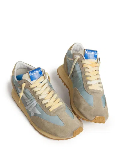 Golden Goose Low Top Sneakers Contrast Stitching In Brown