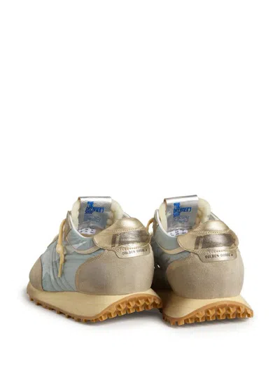 Golden Goose Low Top Sneakers Contrast Stitching In Brown