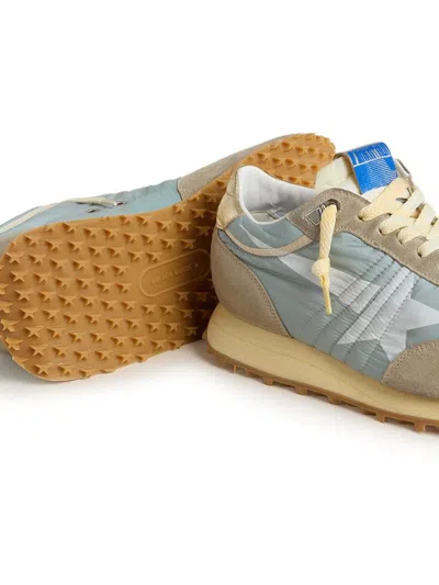 Golden Goose Low Top Sneakers Contrast Stitching In Brown