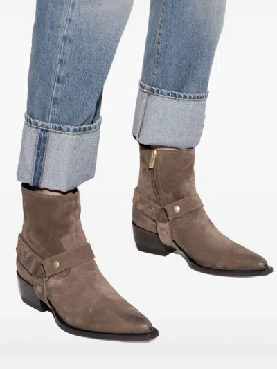 Golden Goose Pointed Ankle Boots In Brown