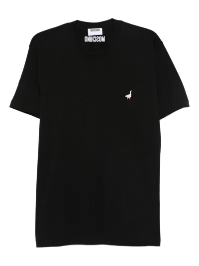 Moschino Duck-embroidered Crewneck T-shirt