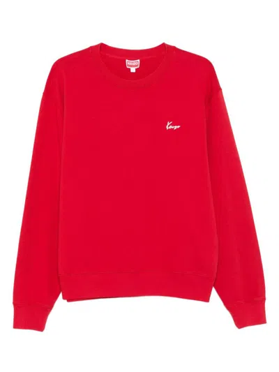 Kenzo Graphic Back Print Crewneck Sweater In Red