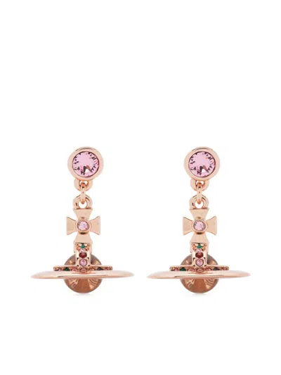 Vivienne Westwood New Petite Orb Earrings In Gold
