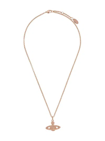 Vivienne Westwood Mini Bas Relief Pendant Necklace In Gold In Gold