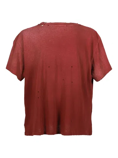 Enfants Riches Deprimes Burning Church Graphic-print Distressed T-shirt In Red