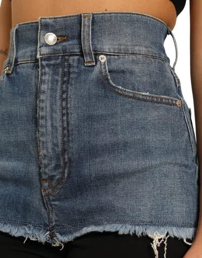 Dolce & Gabbana Chic High Waist Skinny Pants With Denim Women's Shorts