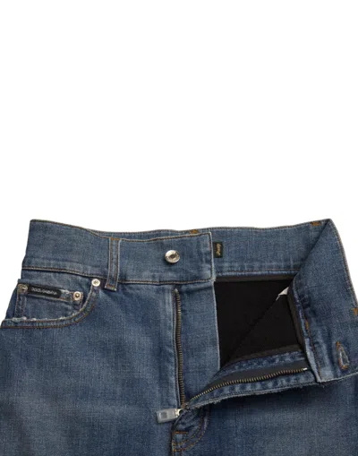 Dolce & Gabbana Chic High Waist Skinny Pants With Denim Women's Shorts