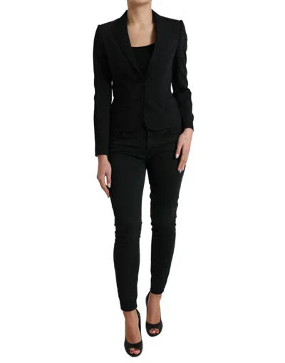 Dolce & Gabbana Chic Wool Blend Peak Lapel Women's Blazer