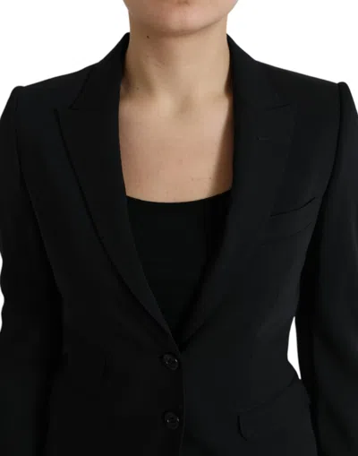 Dolce & Gabbana Chic Wool Blend Peak Lapel Women's Blazer