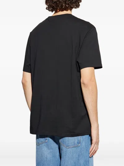 Loewe Logo-embroidered Cotton-jersey T-shirt In Black