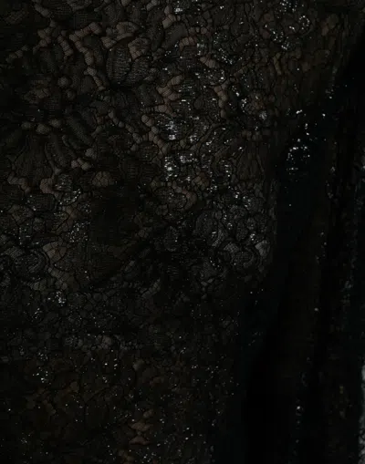 Dolce & Gabbana Elegant Floral Lace Midi Women's Dress