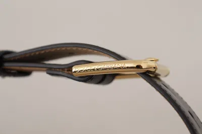 Dolce & Gabbana Elegant Leather Belt With Logo Women's Buckle