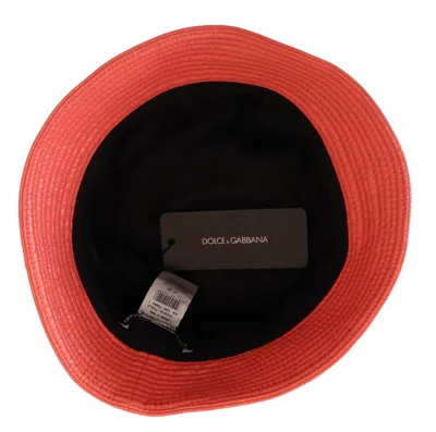 Dolce & Gabbana Elegant Peach Bucket Hat - Summer Chic Women's Essential